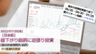 【日本株】値下がり銘柄に逆張り投資2022_0720day【4556：カイノス】 